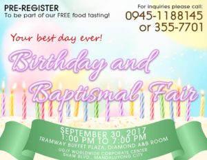 Birthday and Baptismal Fair